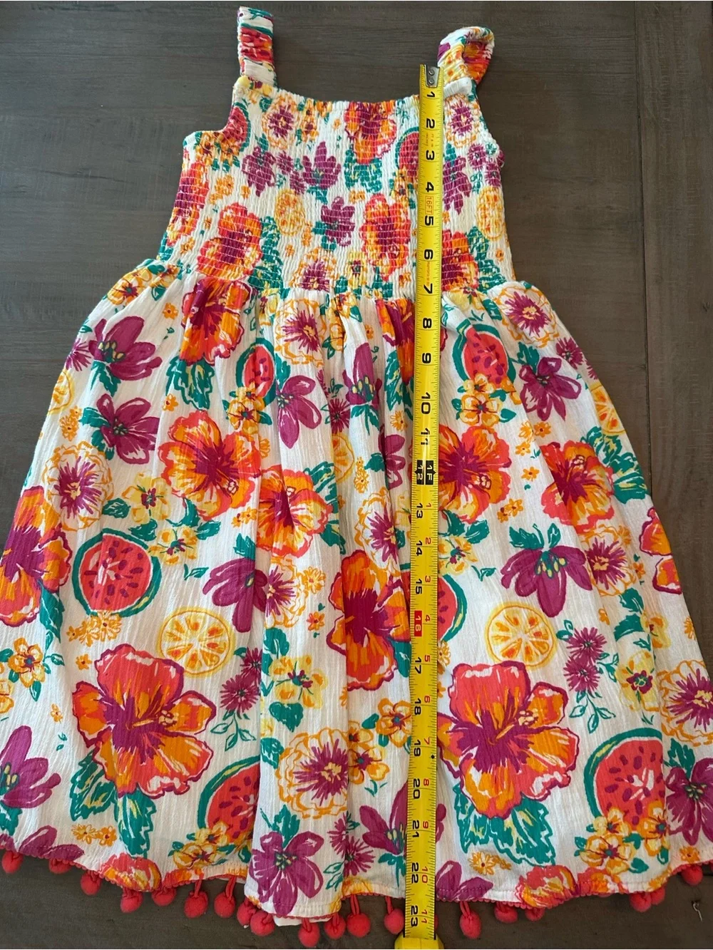 Girls Joie Kids Sundress with Orange & Pink Flowers